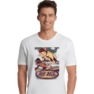 Secret_Shirts Premium Shirts, Unisex / Small / White Purr Skater