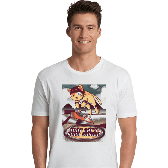 Secret_Shirts Premium Shirts, Unisex / Small / White Purr Skater