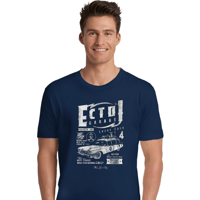 Secret_Shirts Premium Shirts, Unisex / Small / Navy ECTO-1 Garage
