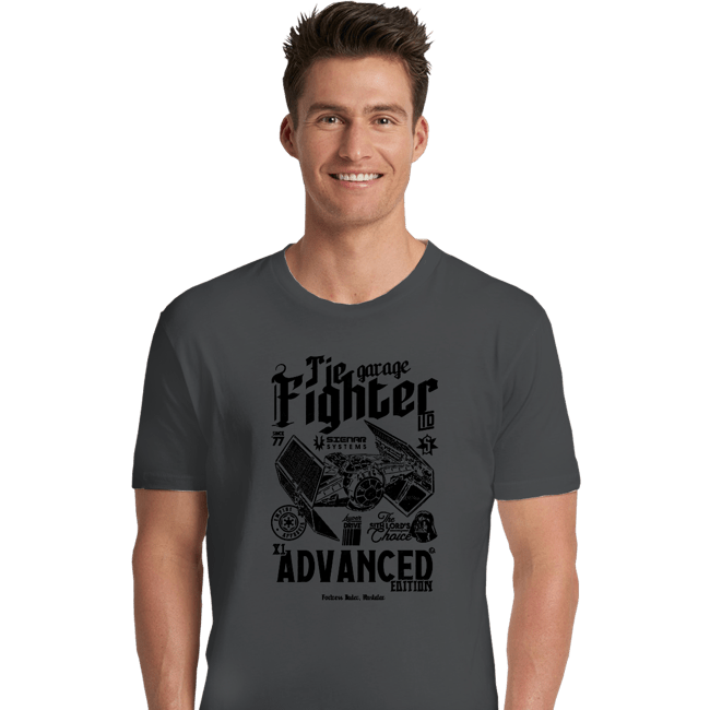 Daily_Deal_Shirts Premium Shirts, Unisex / Small / Charcoal Tie Fighter Garage