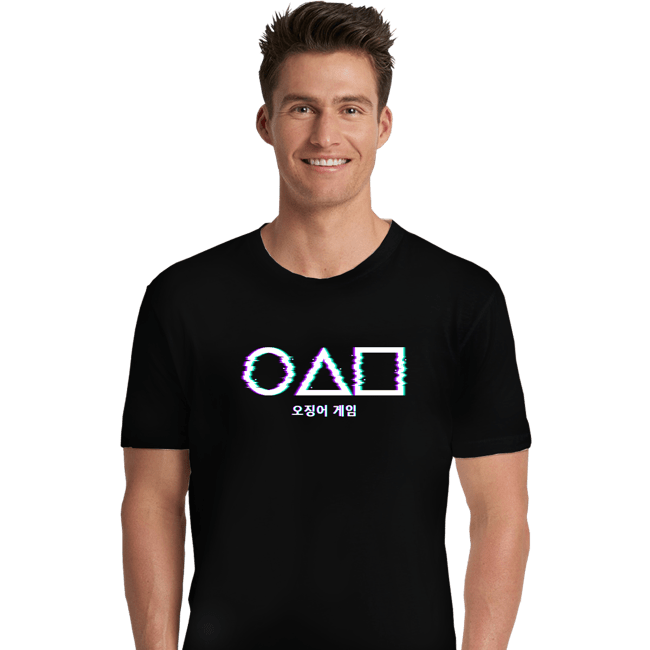 Shirts Premium Shirts, Unisex / Small / Black Glitch Squid