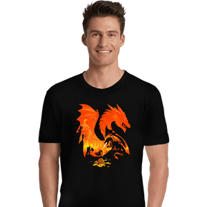 Daily_Deal_Shirts Premium Shirts, Unisex / Small / Black Fantasy Flames