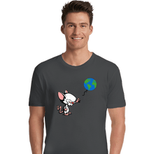 Load image into Gallery viewer, Daily_Deal_Shirts Premium Shirts, Unisex / Small / Charcoal Mouse With World
