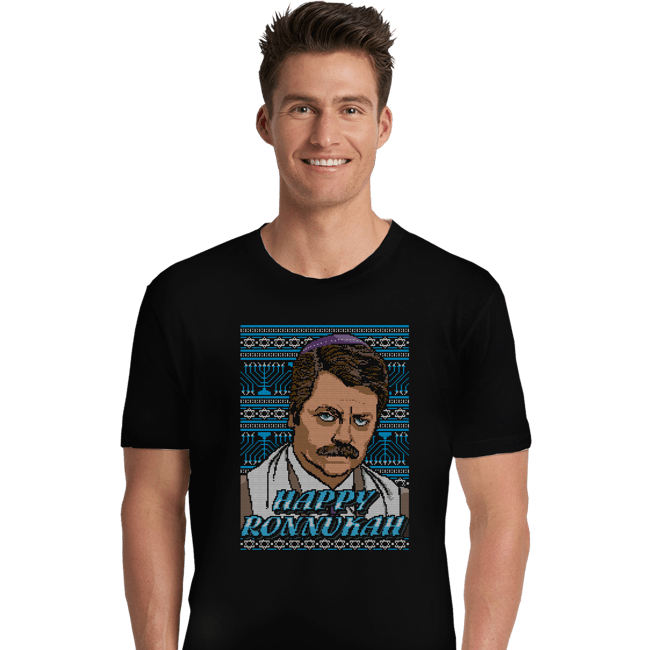 Shirts Premium Shirts, Unisex / Small / Black Happy Ronnukah