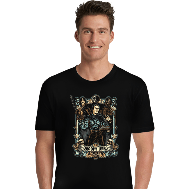 Daily_Deal_Shirts Premium Shirts, Unisex / Small / Black The Groovy Hero