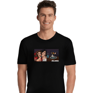 Shirts Premium Shirts, Unisex / Small / Black Aerith Yelling At A Cait Sith