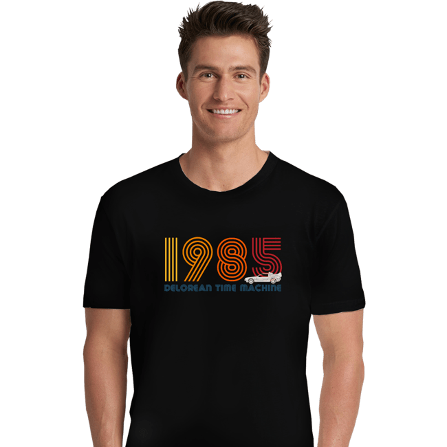Shirts Premium Shirts, Unisex / Small / Black 1985 DeLorean Time Machine