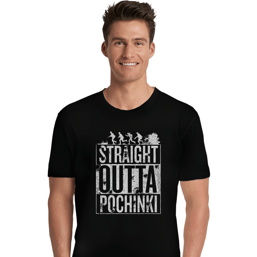 Shirts Premium Shirts, Unisex / Small / Black Straight Outta Pochinki