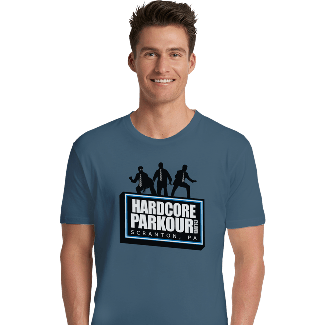 Shirts Premium Shirts, Unisex / Small / Indigo Blue Hardcore Parkour Club