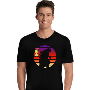 Shirts Premium Shirts, Unisex / Small / Black Sunset Kaiju