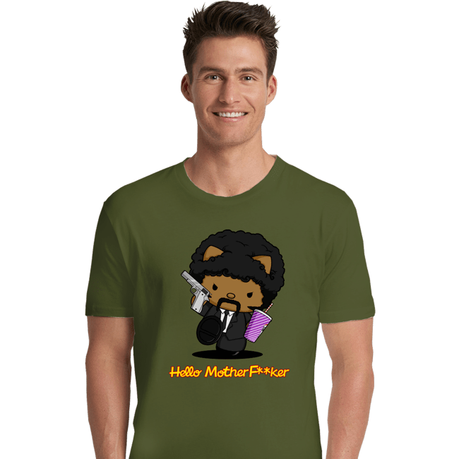 Daily_Deal_Shirts Premium Shirts, Unisex / Small / Military Green Kitty Fiction