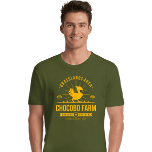 Shirts Premium Shirts, Unisex / Small / Military Green Chocobo Farm