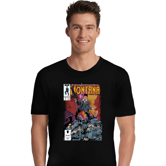 Daily_Deal_Shirts Premium Shirts, Unisex / Small / Black Montana Comics