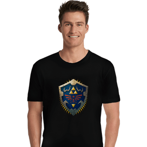 Shirts Premium Shirts, Unisex / Small / Black Hylian Shield