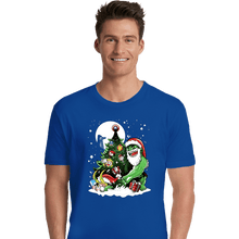 Load image into Gallery viewer, Daily_Deal_Shirts Premium Shirts, Unisex / Small / Royal Blue Puny God Christmas
