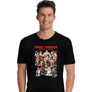 Daily_Deal_Shirts Premium Shirts, Unisex / Small / Black Fight Legends Insert Coin
