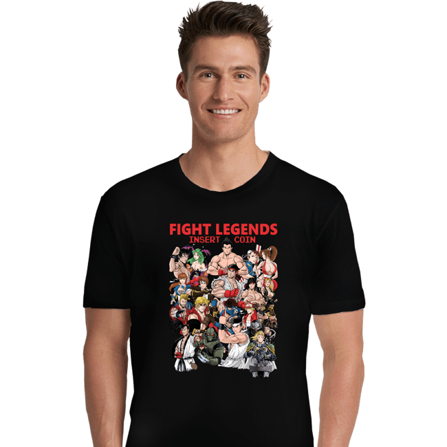 Daily_Deal_Shirts Premium Shirts, Unisex / Small / Black Fight Legends Insert Coin
