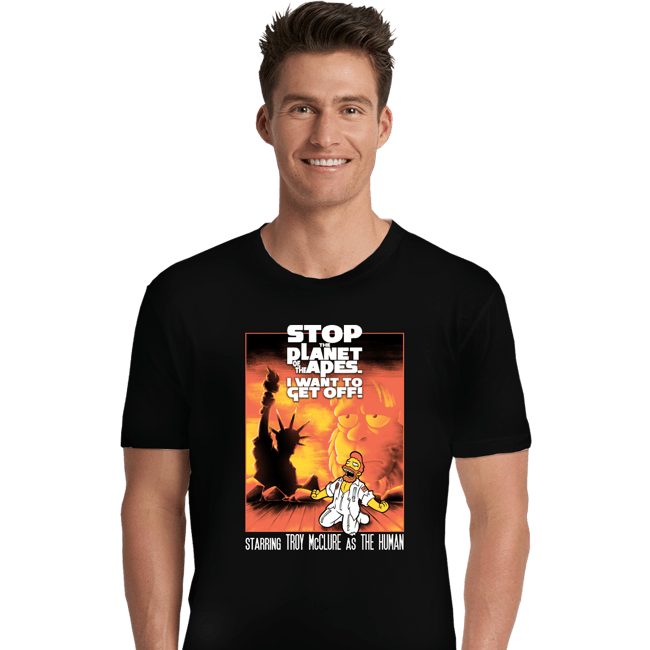Secret_Shirts Premium Shirts, Unisex / Small / Black Stop The Planet Of The Apes!