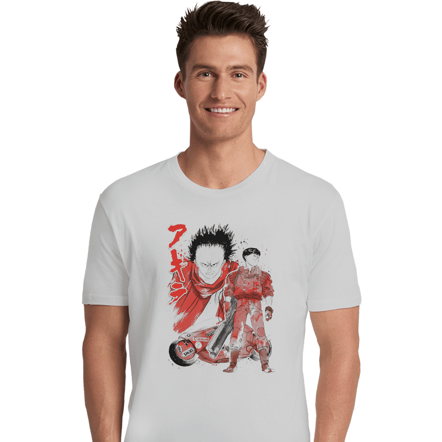 Shirts Premium Shirts, Unisex / Small / White Kaneda And Tetsuo Sumi-e