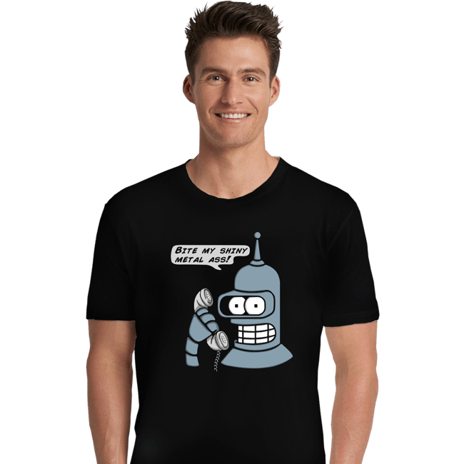 Secret_Shirts Premium Shirts, Unisex / Small / Black Robot On The Phone
