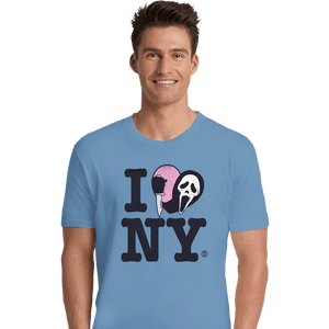 Daily_Deal_Shirts Premium Shirts, Unisex / Small / Powder Blue Ghostface Loves NY