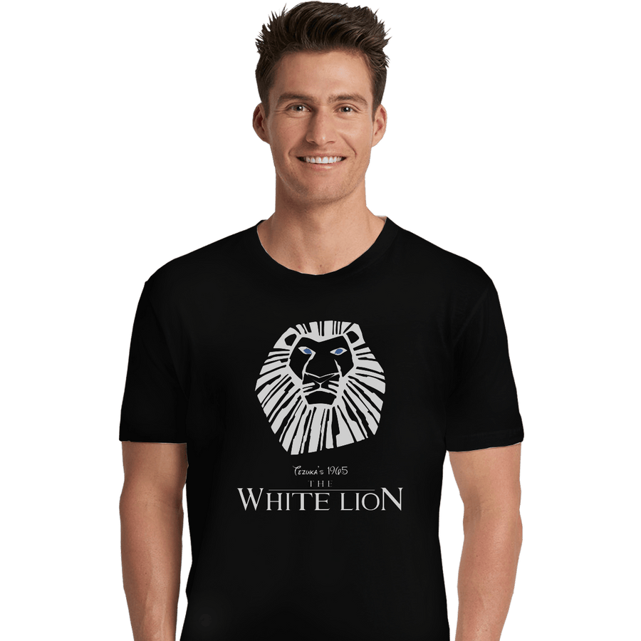 Shirts Premium Shirts, Unisex / Small / Black White Lion