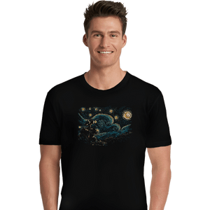 Shirts Premium Shirts, Unisex / Small / Black Starry Robot