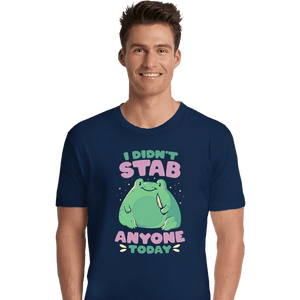 Secret_Shirts Premium Shirts, Unisex / Small / Navy Didn't Stab Anyone Today
