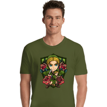 Load image into Gallery viewer, Secret_Shirts Premium Shirts, Unisex / Small / Military Green Link Crest
