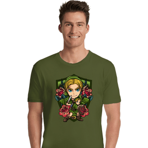 Secret_Shirts Premium Shirts, Unisex / Small / Military Green Link Crest