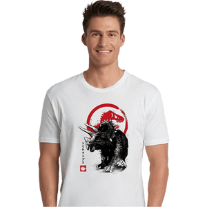 Shirts Premium Shirts, Unisex / Small / White TRICERATOPS SUMI-E halftones