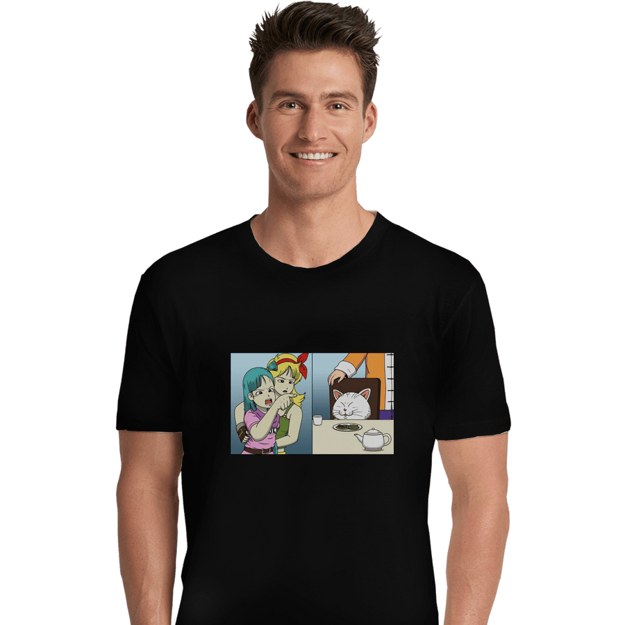 Shirts Premium Shirts, Unisex / Small / Black Girl Yelling At A Cat