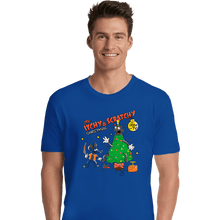 Load image into Gallery viewer, Daily_Deal_Shirts Premium Shirts, Unisex / Small / Royal Blue Itchy &amp; Scratchy Christmas
