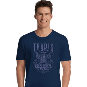 Daily_Deal_Shirts Premium Shirts, Unisex / Small / Navy Tardis Garage