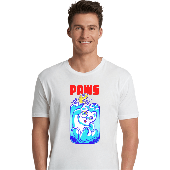 Shirts Premium Shirts, Unisex / Small / White Paws