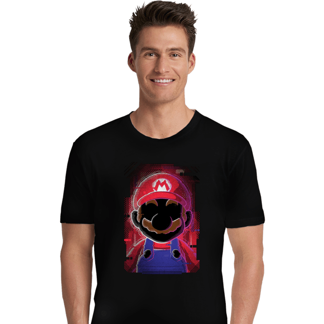 Secret_Shirts Premium Shirts, Unisex / Small / Black Mario Glitch