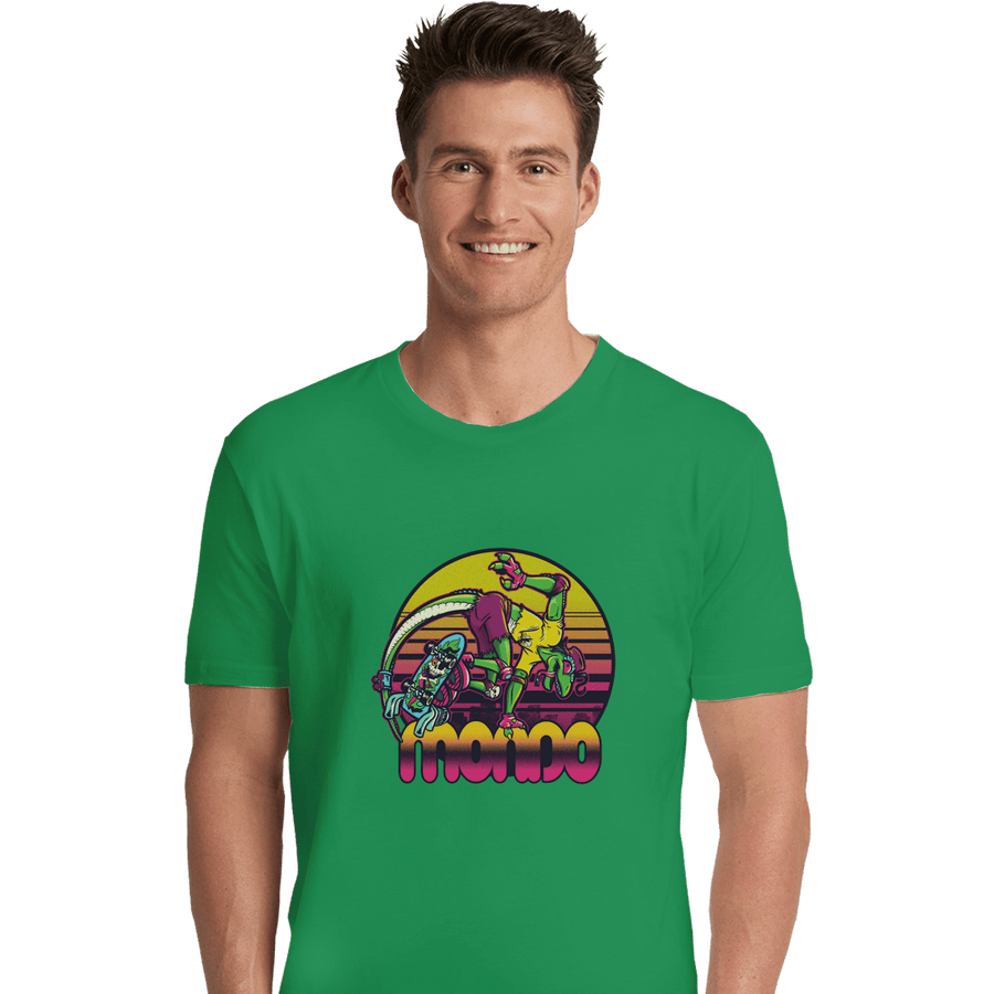 Shirts Premium Shirts, Unisex / Small / Irish Green Mondo Gecko