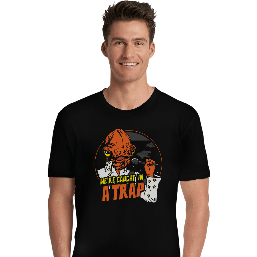 Shirts Premium Shirts, Unisex / Small / Black Caught In A Trap