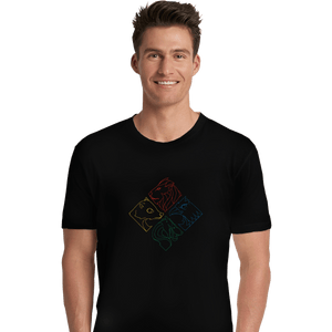 Shirts Premium Shirts, Unisex / Small / Black Geometric Hogwarts