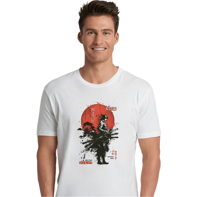 Daily_Deal_Shirts Premium Shirts, Unisex / Small / White Zoro Samurai Wano Kuni Arc