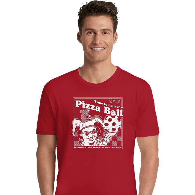 Daily_Deal_Shirts Premium Shirts, Unisex / Small / Red Pizza Ball
