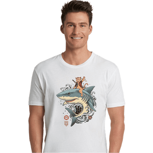 Daily_Deal_Shirts Premium Shirts, Unisex / Small / White Shark Catana