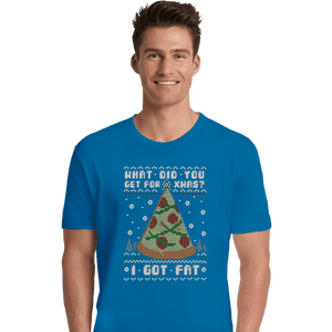 Shirts Premium Shirts, Unisex / Small / Sapphire Fatty Christmas