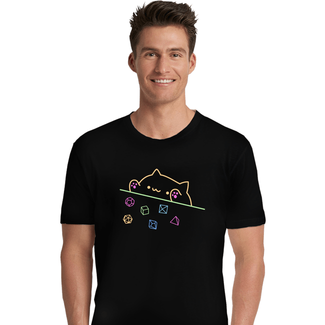 Daily_Deal_Shirts Premium Shirts, Unisex / Small / Black Neon DND Cat