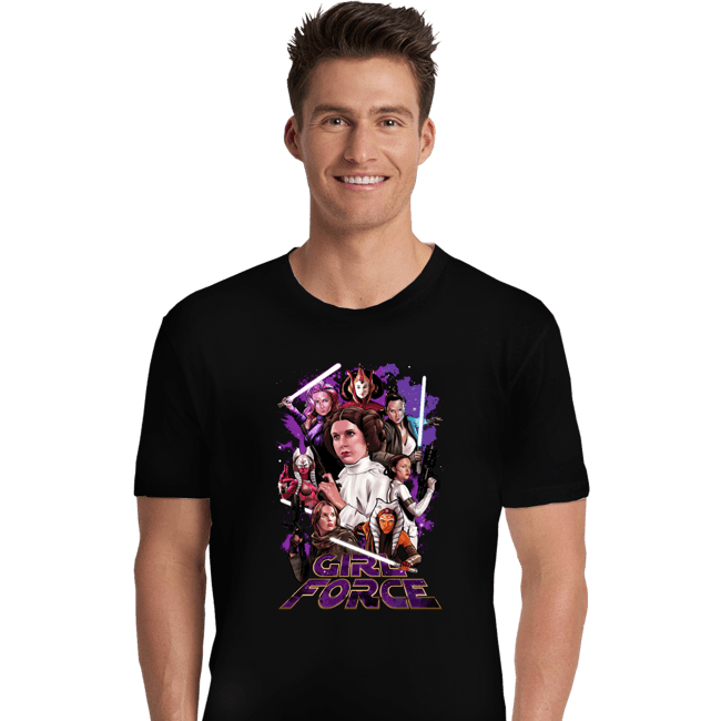 Shirts Premium Shirts, Unisex / Small / Black Girl Force
