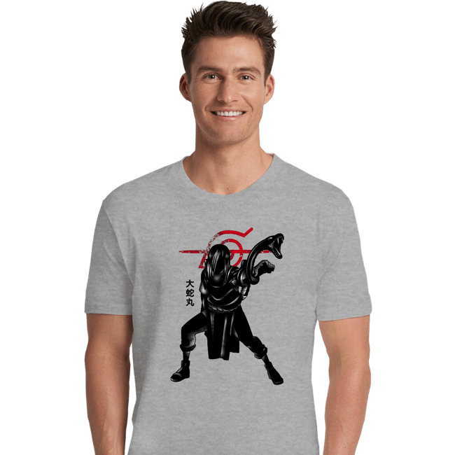 Shirts Premium Shirts, Unisex / Small / Sports Grey Crimson snake