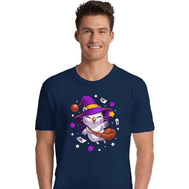 Shirts Premium Shirts, Unisex / Small / Navy Moogle Witch
