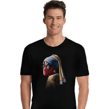 Load image into Gallery viewer, Shirts Premium Shirts, Unisex / Small / Black Hero With A Pearl Earring
