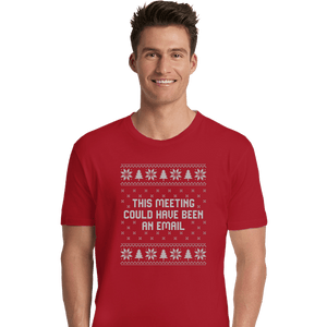 Daily_Deal_Shirts Premium Shirts, Unisex / Small / Red Email Meeting Sweater