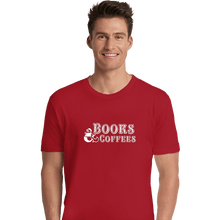 Load image into Gallery viewer, Secret_Shirts Premium Shirts, Unisex / Small / Red Books &amp; Coffee
